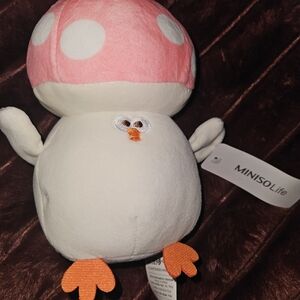 MINISO Life Pink and White Stuffed Penguin